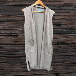 Survival Gray Sleeveless Cardigan